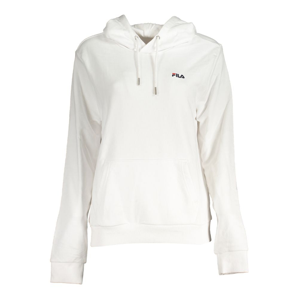 Fila White Cotton Women Hoodie