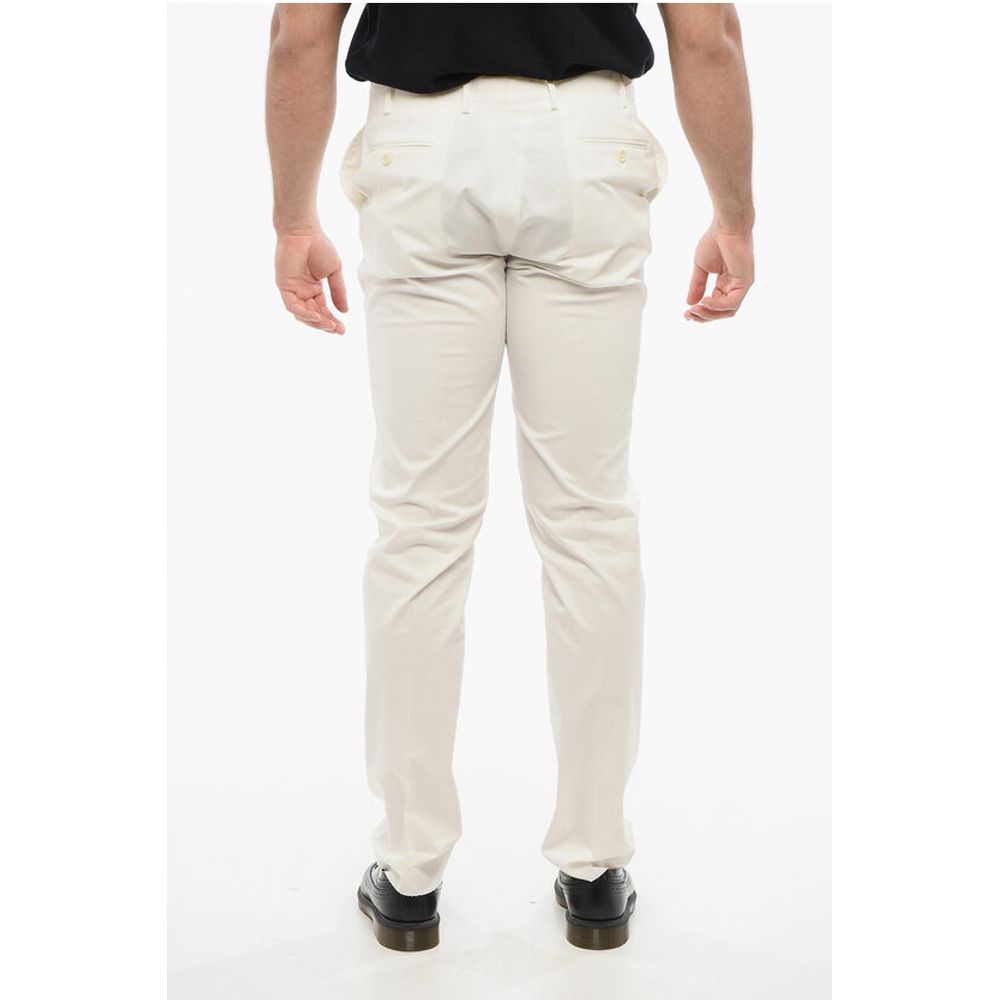 Corneliani Cotton REFINED Pants with Hidden Clousure