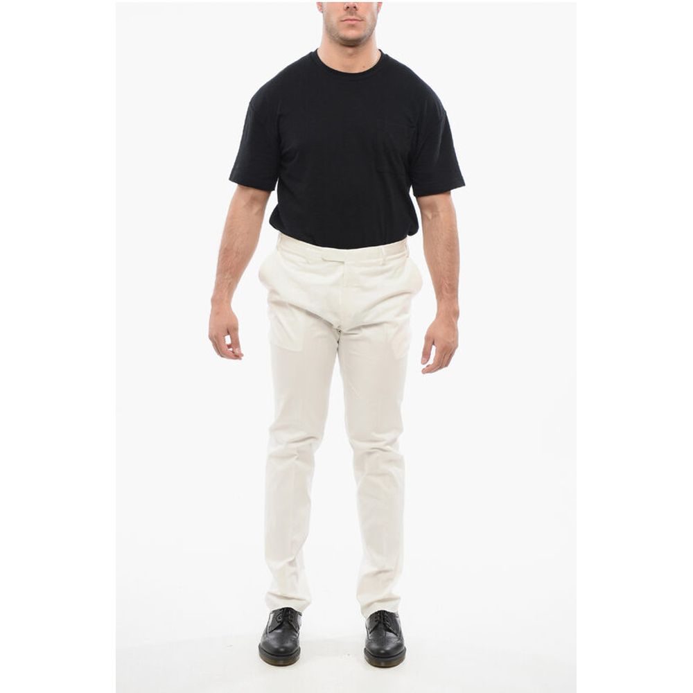 Corneliani Cotton REFINED Pants with Hidden Clousure