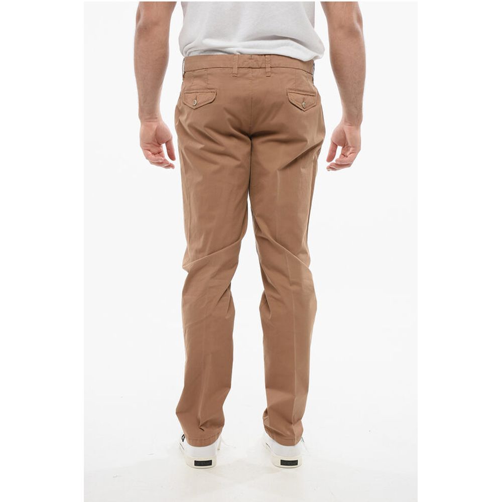 Corneliani ID Stretch Cotton Chinos Pants with Belt Loops