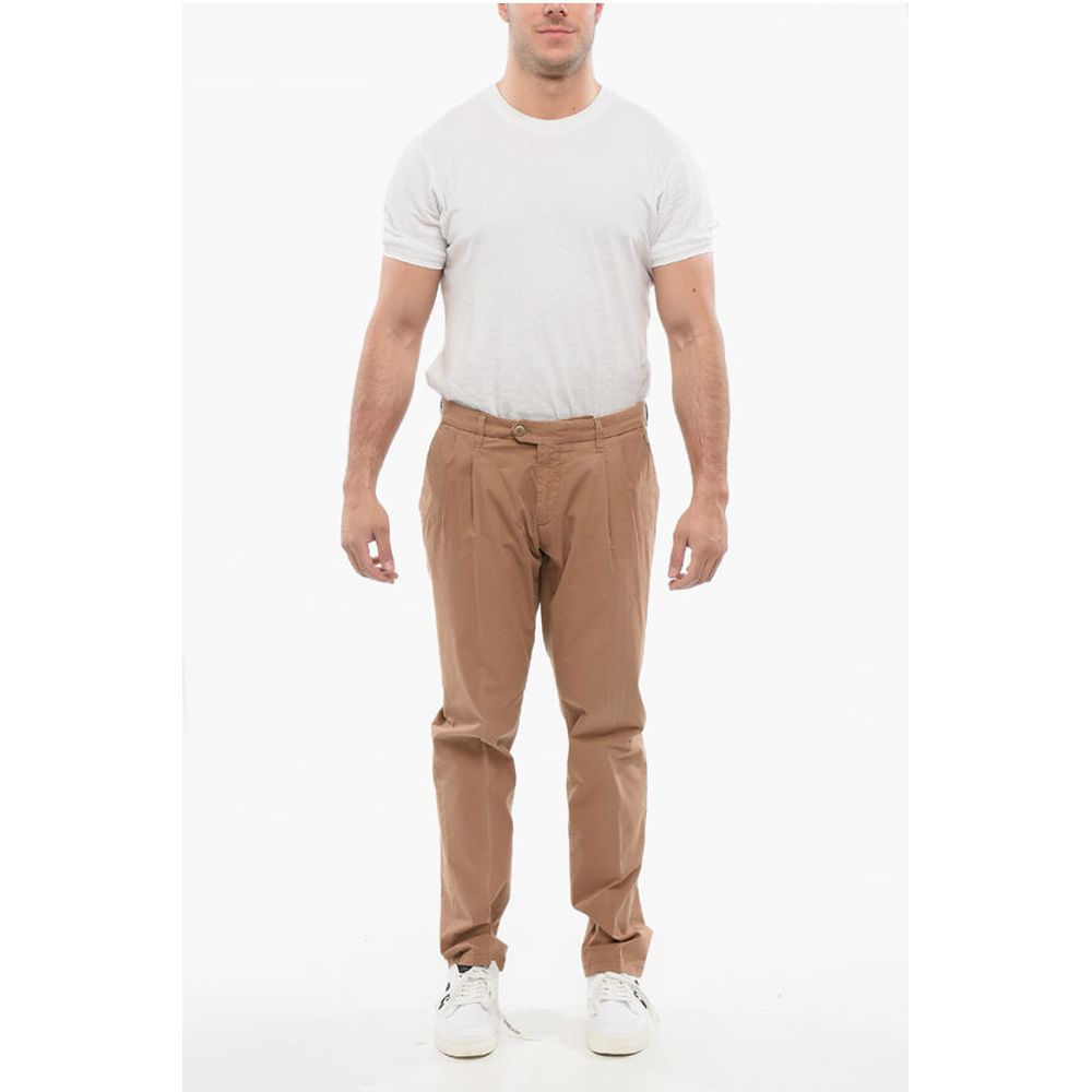 Corneliani ID Stretch Cotton Chinos Pants with Belt Loops