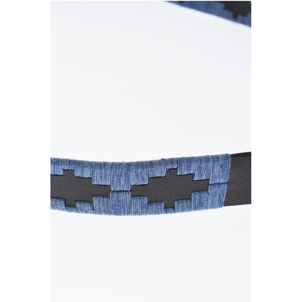 Dsquared² Leather Belt with Fabric Details 30mm
