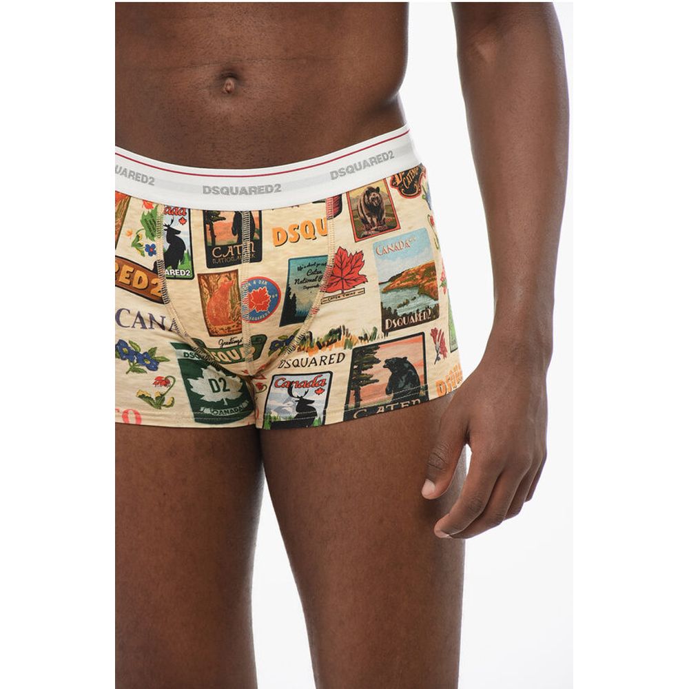 Dsquared² Printed Cotton Blend Boxer