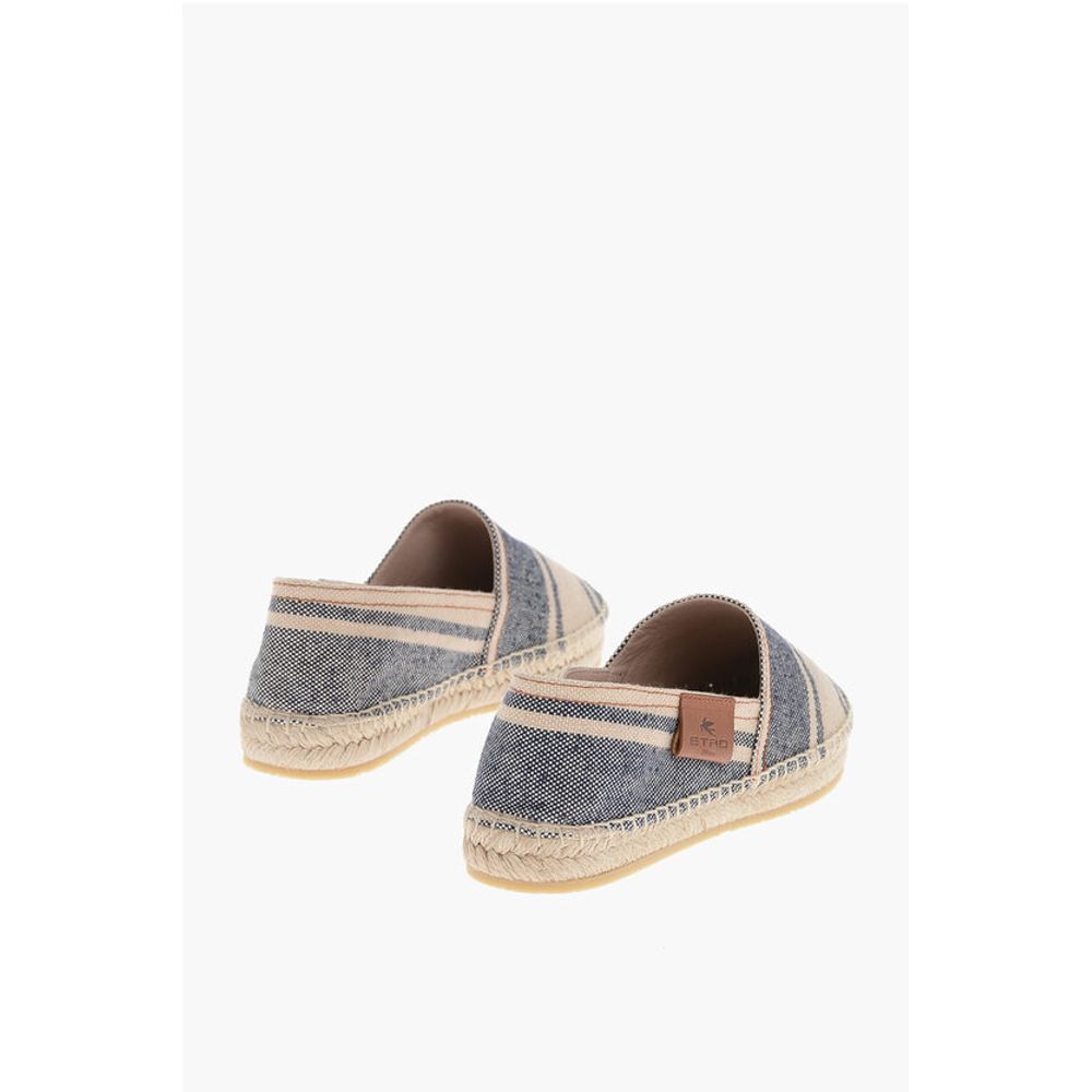 Etro Stripe Patterned Canvas Espadrillas