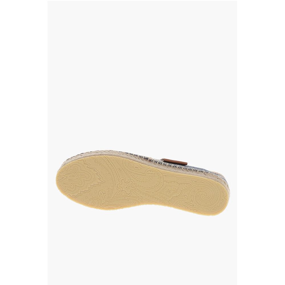 Etro Stripe Patterned Canvas Espadrillas