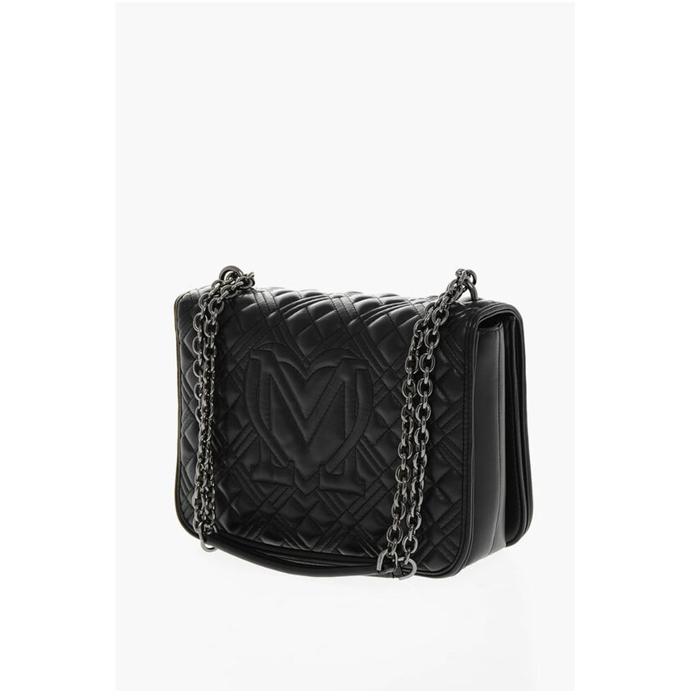 Moschino LOVE Quilted Faux Leather Shoulder Bag