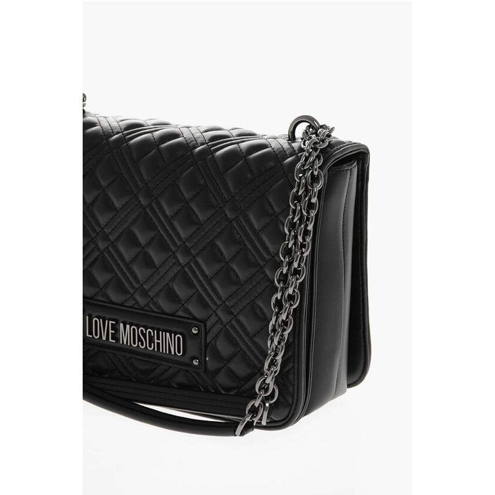 Moschino LOVE Quilted Faux Leather Shoulder Bag