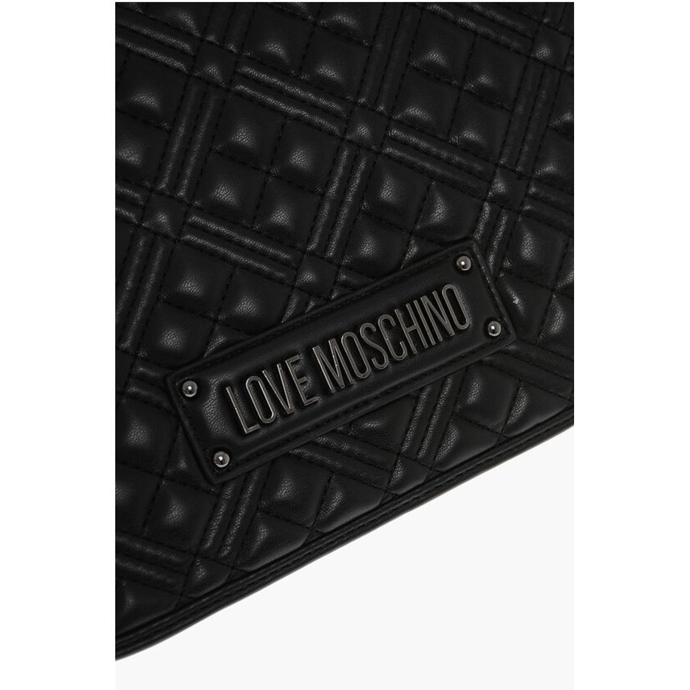 Moschino LOVE Quilted Faux Leather Shoulder Bag