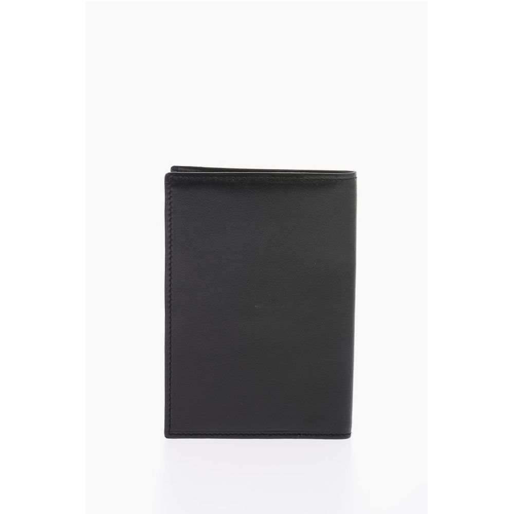 Corneliani Solid Color Leather Card Holder