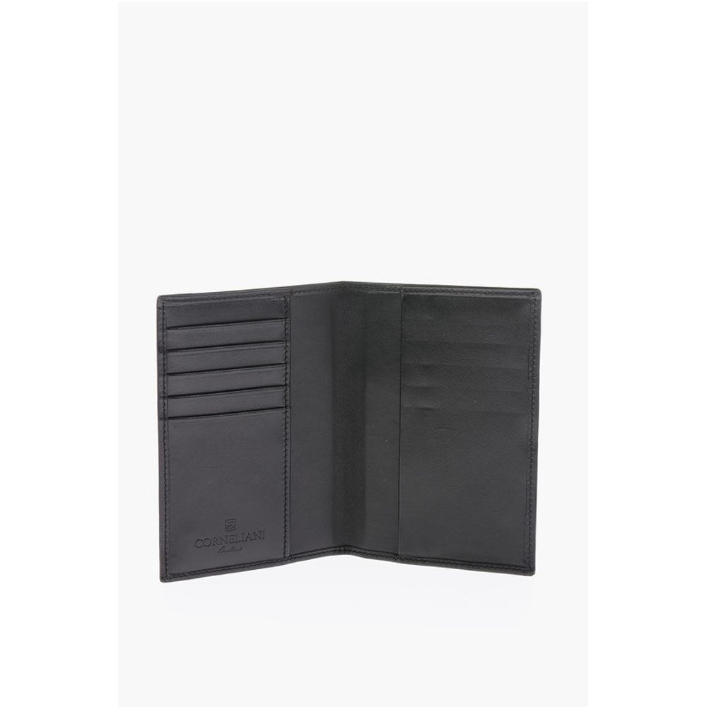 Corneliani Solid Color Leather Card Holder