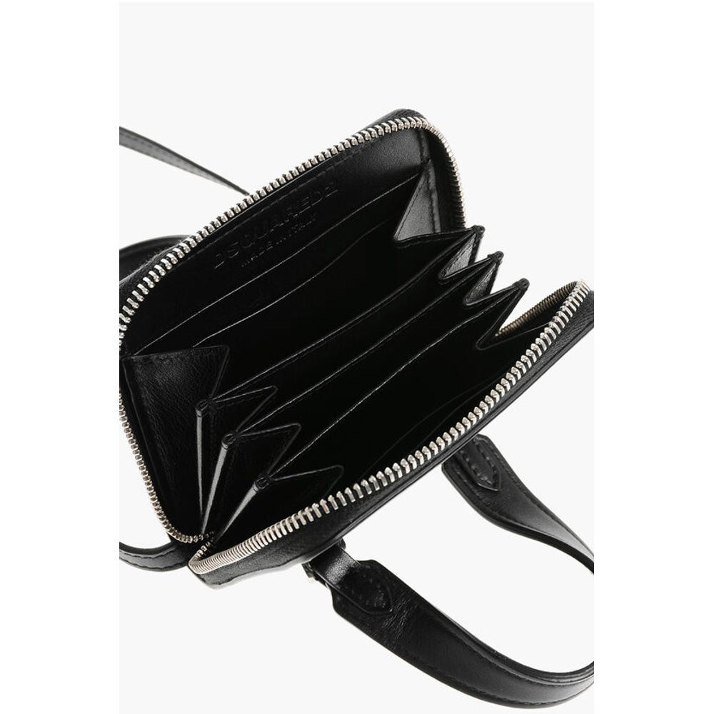Dsquared² Leather MINIBAG Wallet with Shoulder Strap