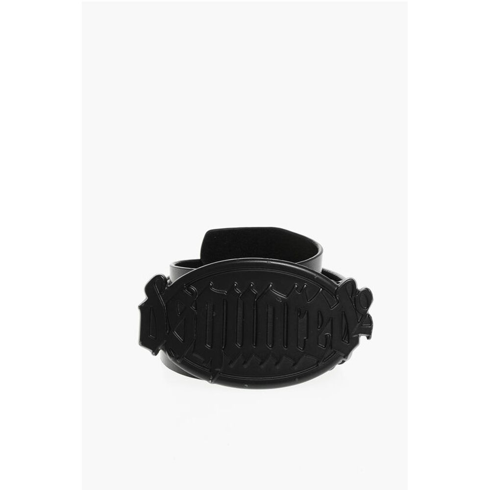 Dsquared² Leather Belt with Logoed Buckle 40mm