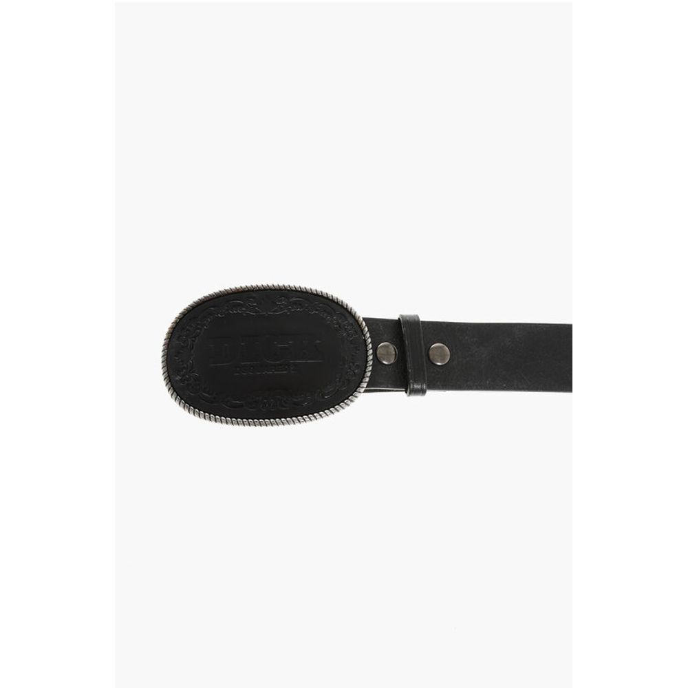 Dsquared² Leather D**K Belt with Oval Buckle 40mm