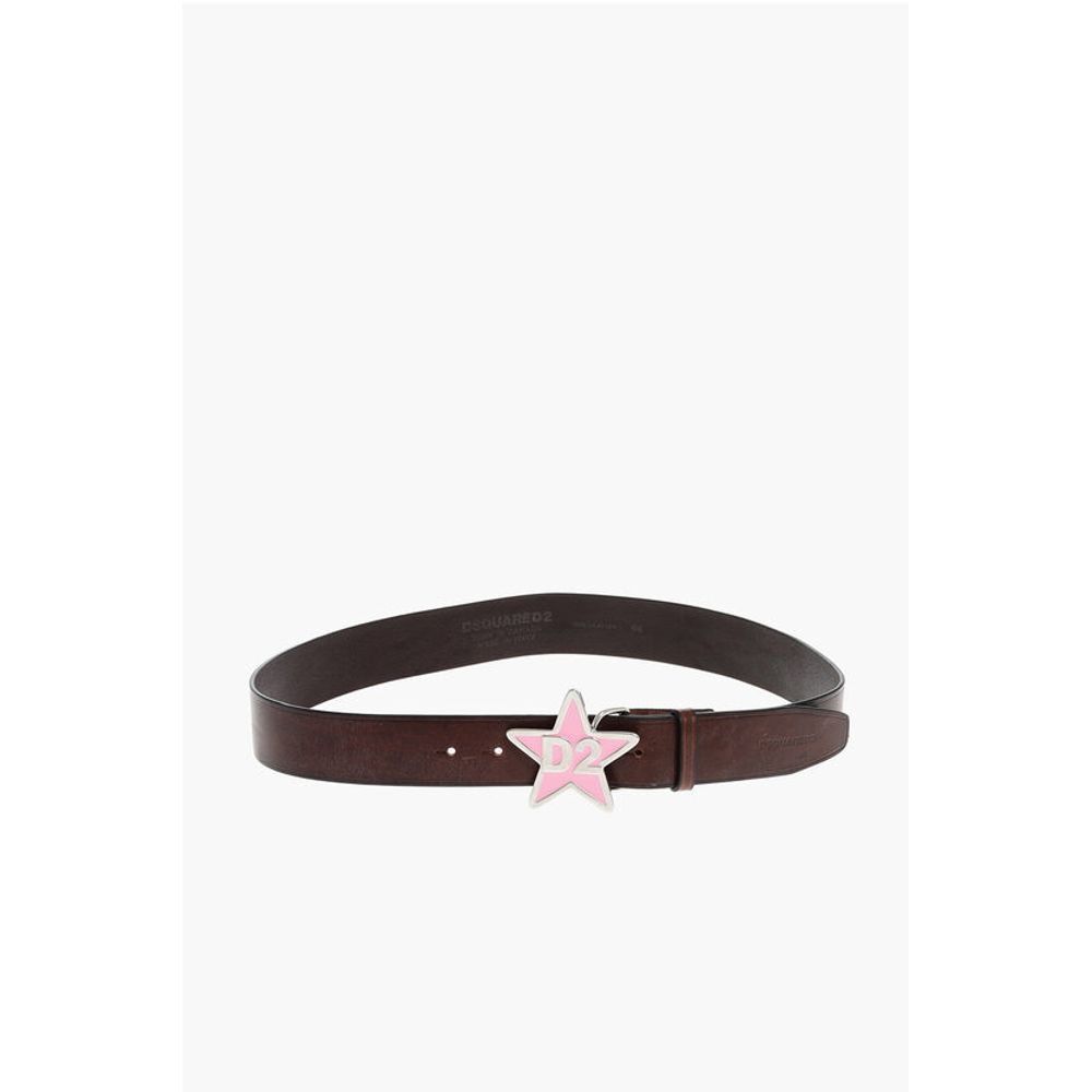 Dsquared² Leather D2 STAR Belt 40mm