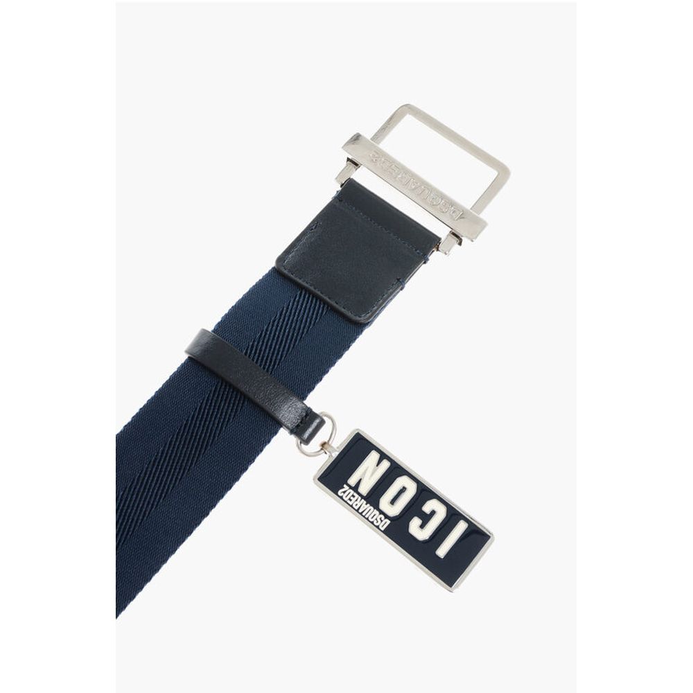 Dsquared² Fabric ICON Belt with Charm 40mm