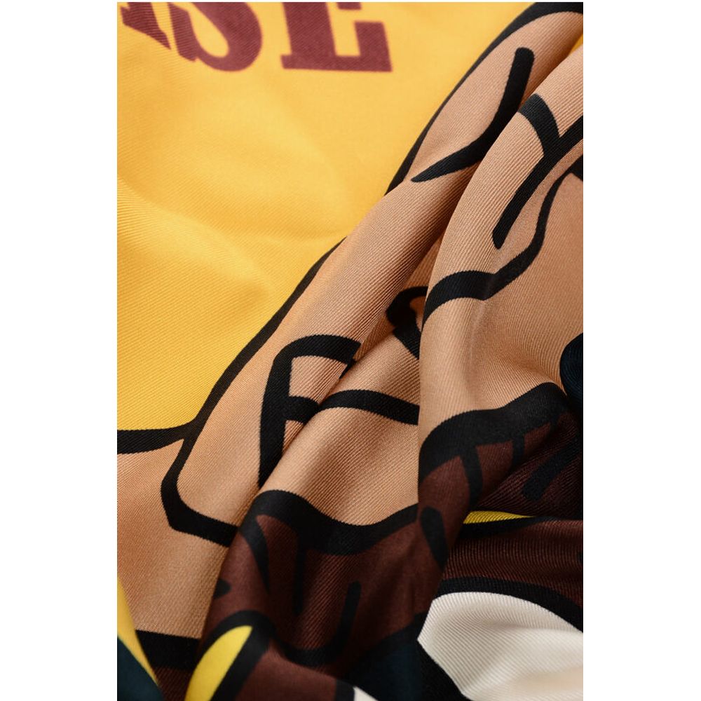 Dsquared² Lucky Bear Printed Silk Foulard