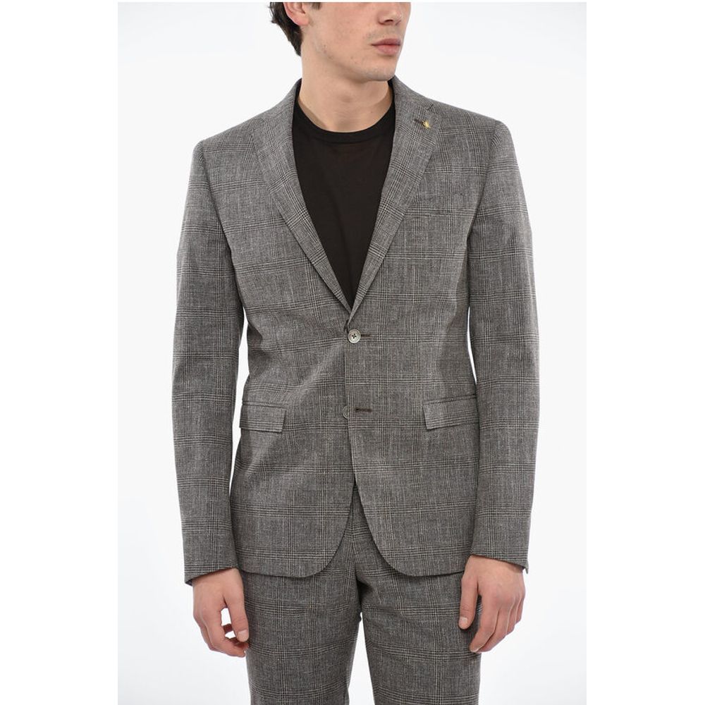 Corneliani CC COLLECTION District Check RESET Cotton Blend Suit