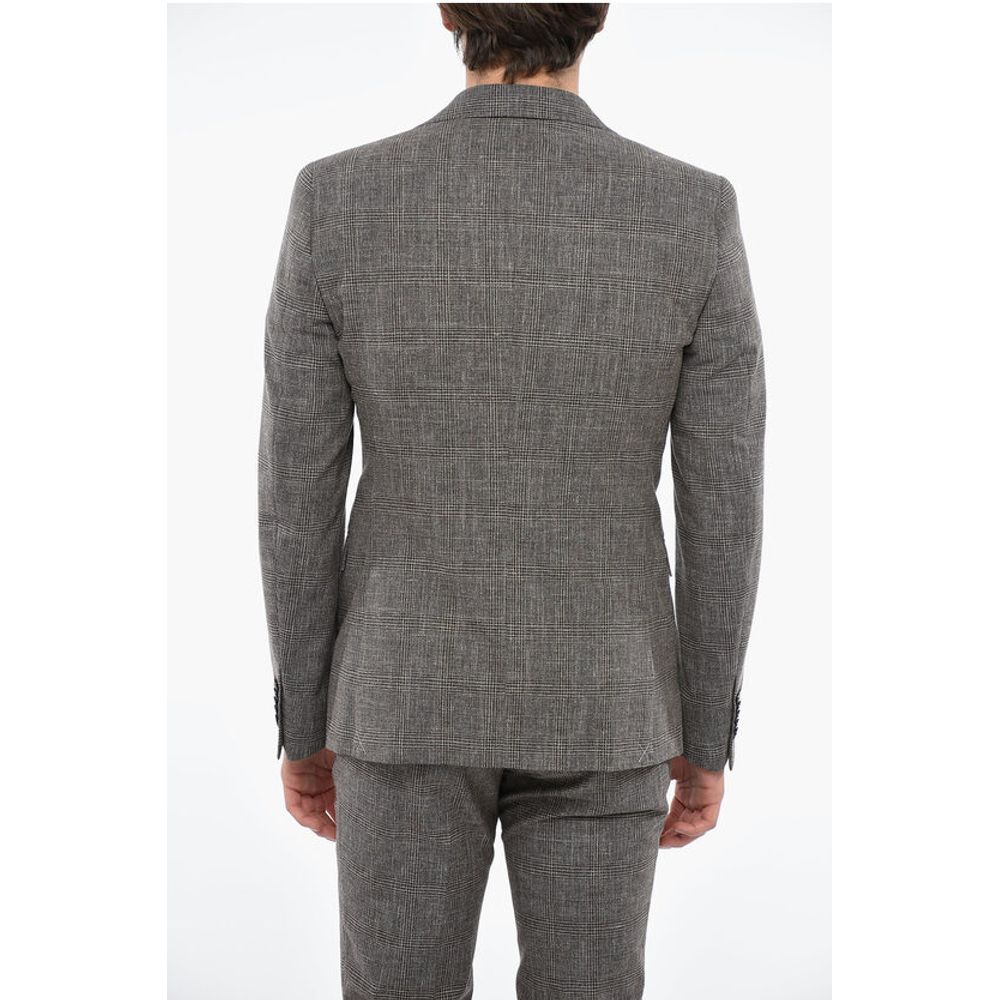 Corneliani CC COLLECTION District Check RESET Cotton Blend Suit