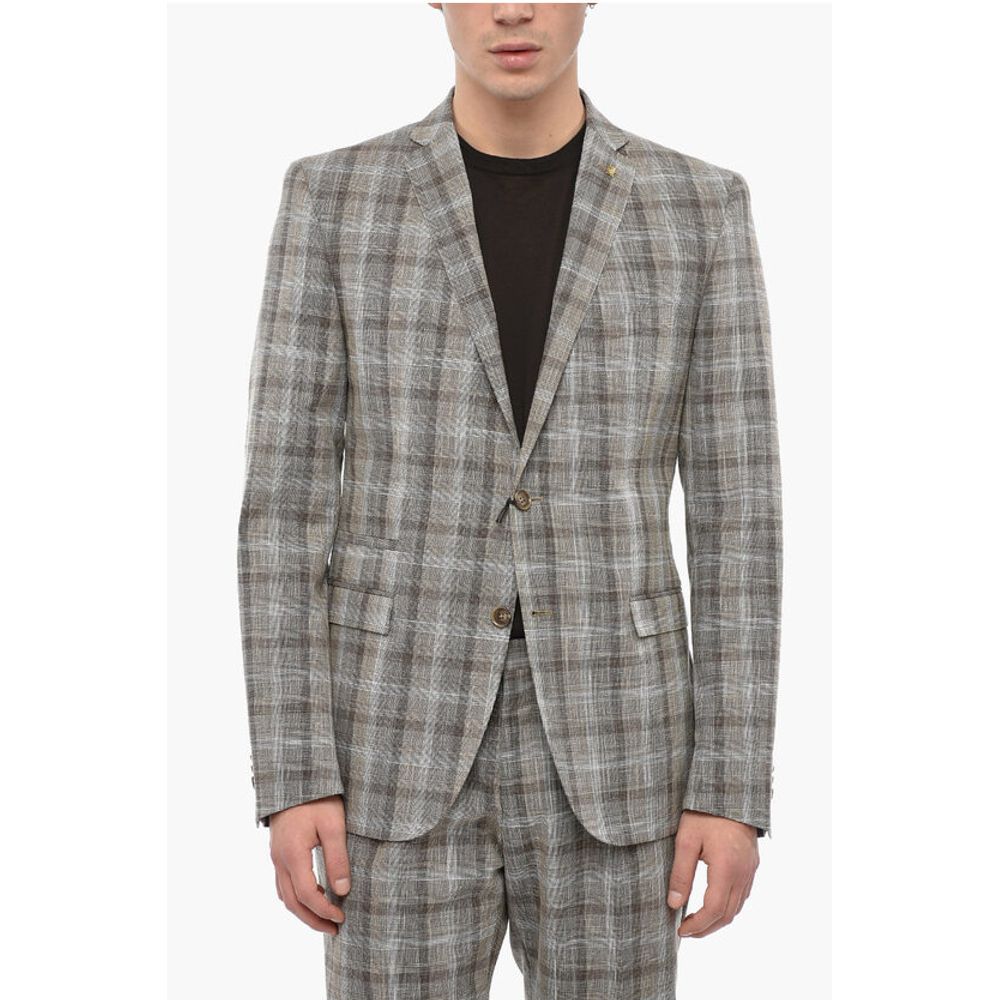 Corneliani CC COLLECTION 2 Button RESET District Checkered Suit