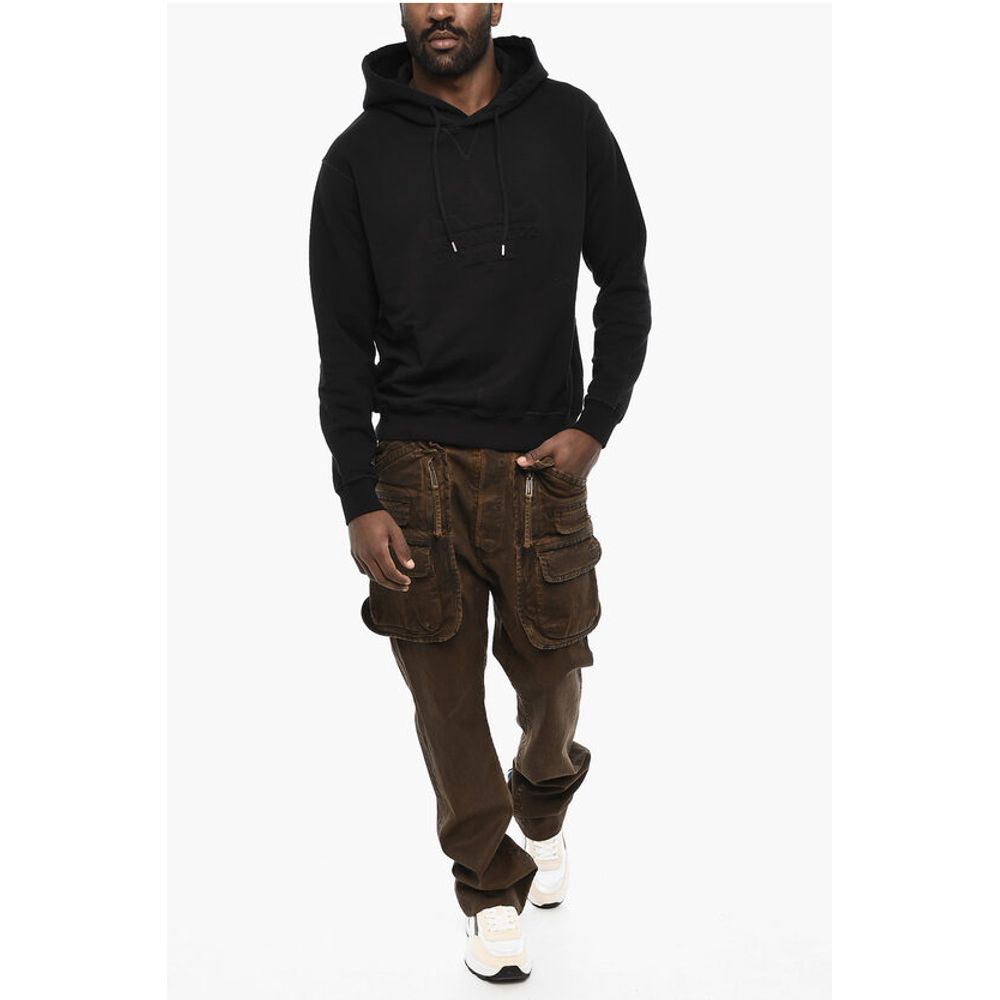 Dsquared² Solid Color Hoodie with Embossed Logo