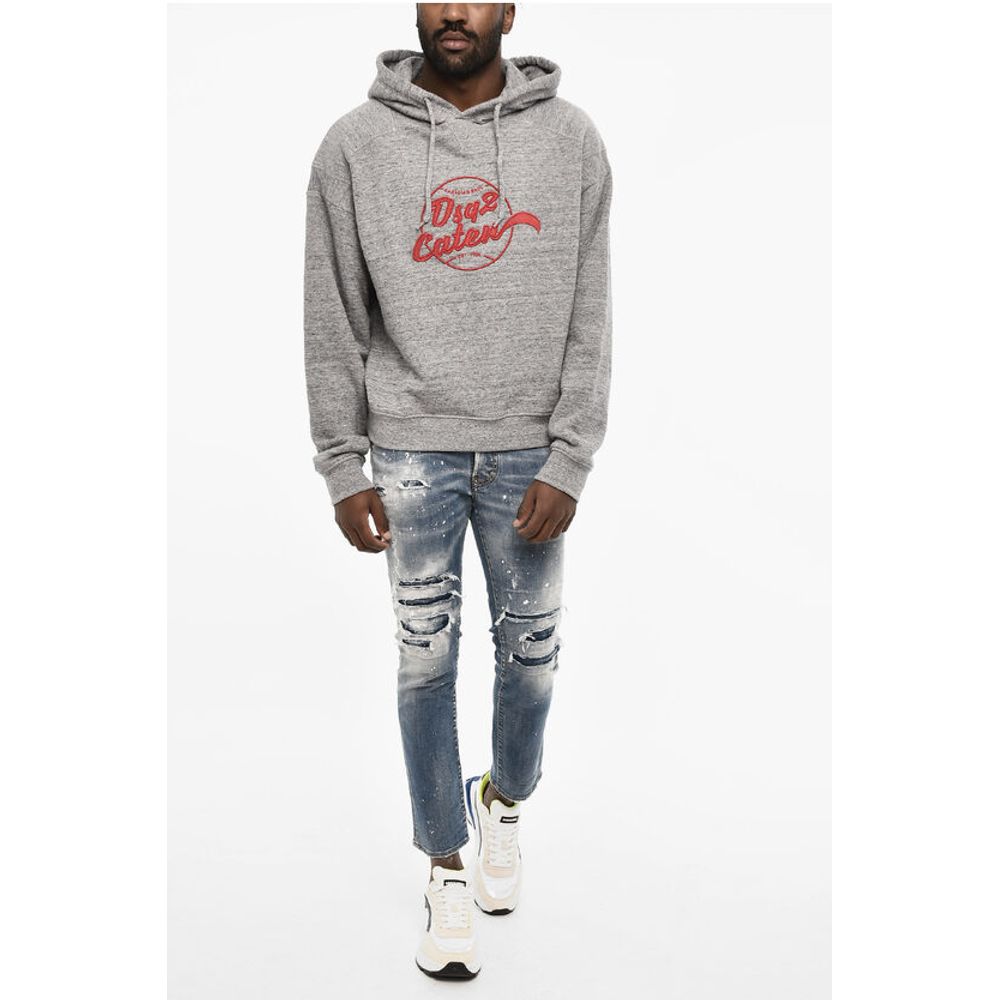 Dsquared² Cotton Hoodie with Embossed Logo