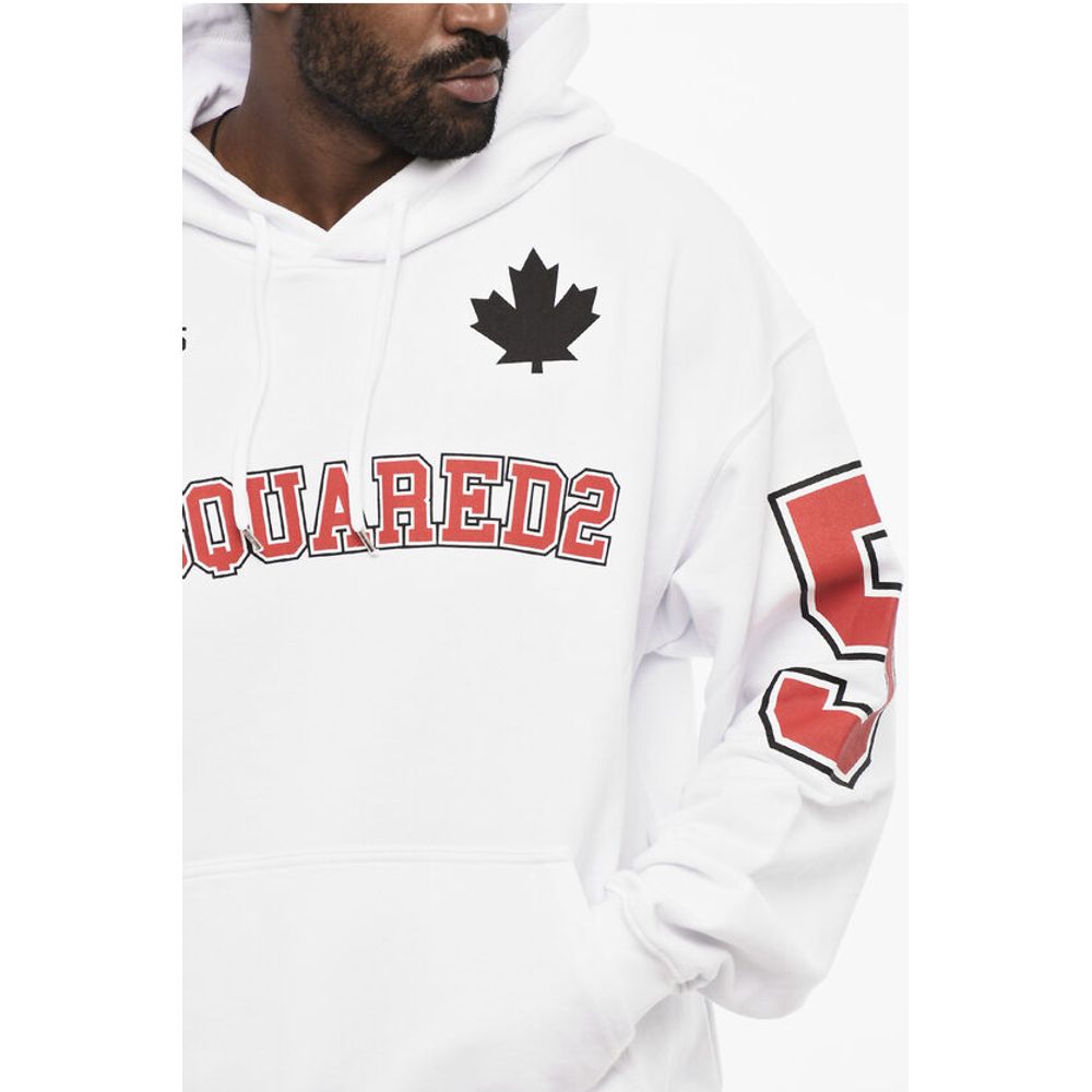 Dsquared² Cotton Hoodie with Patch Pocket