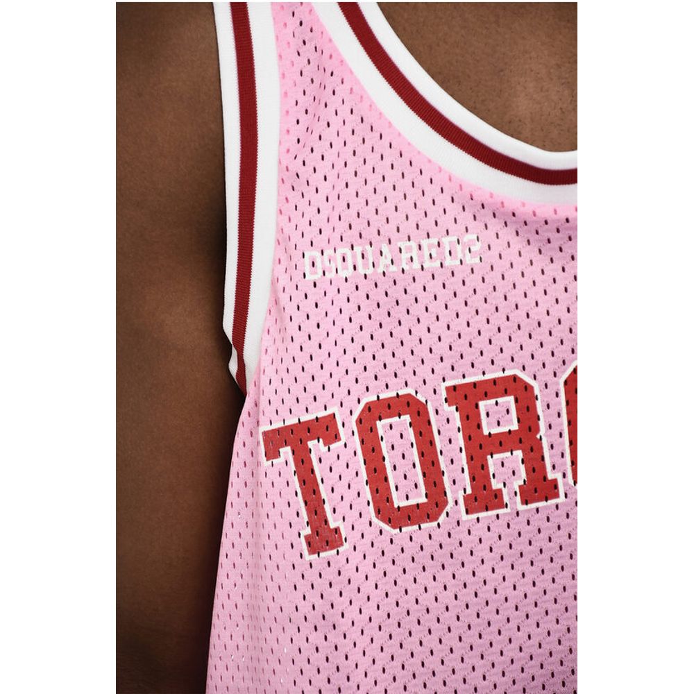 Dsquared² Perforated Tank Top with Contrast Bands