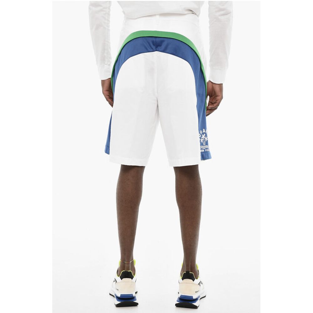 Dsquared² Single Pleated Shorts with Two-Tone Detail