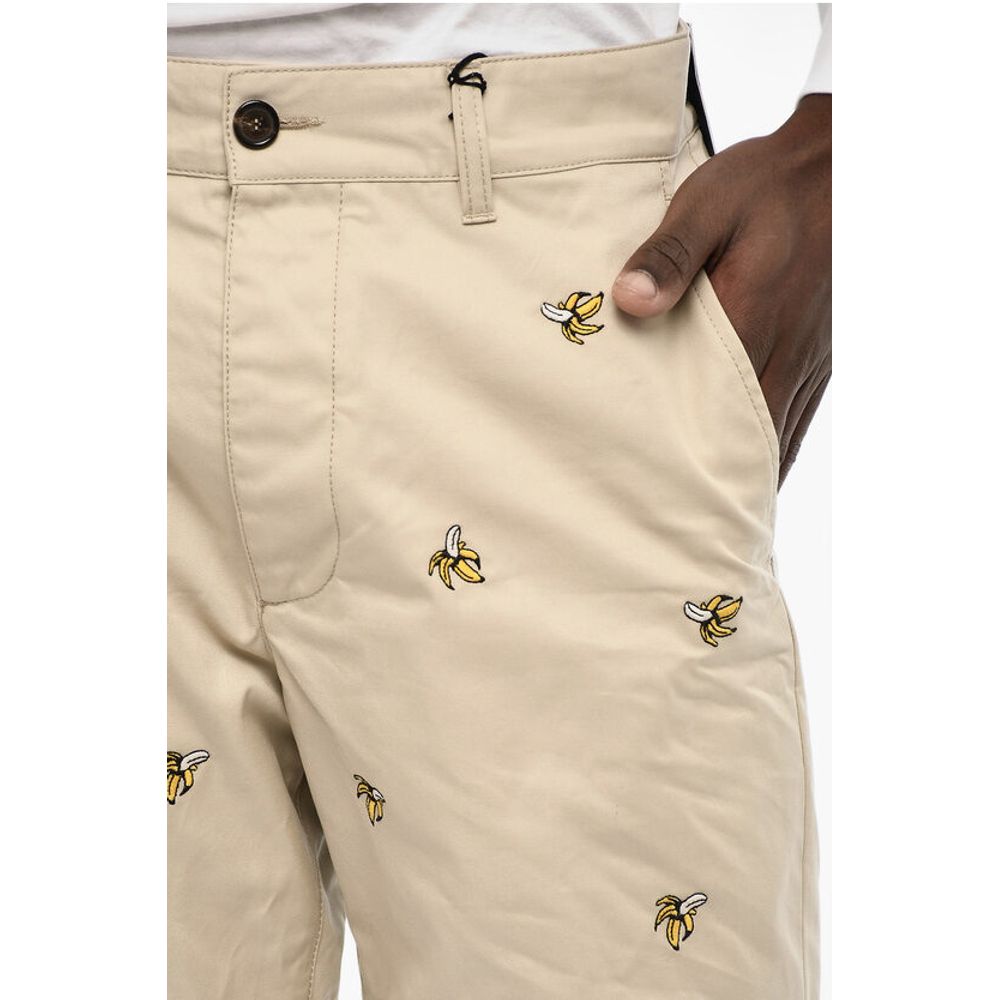 Dsquared² All-Over Embroidered Cotton Twill Cargo Shorts