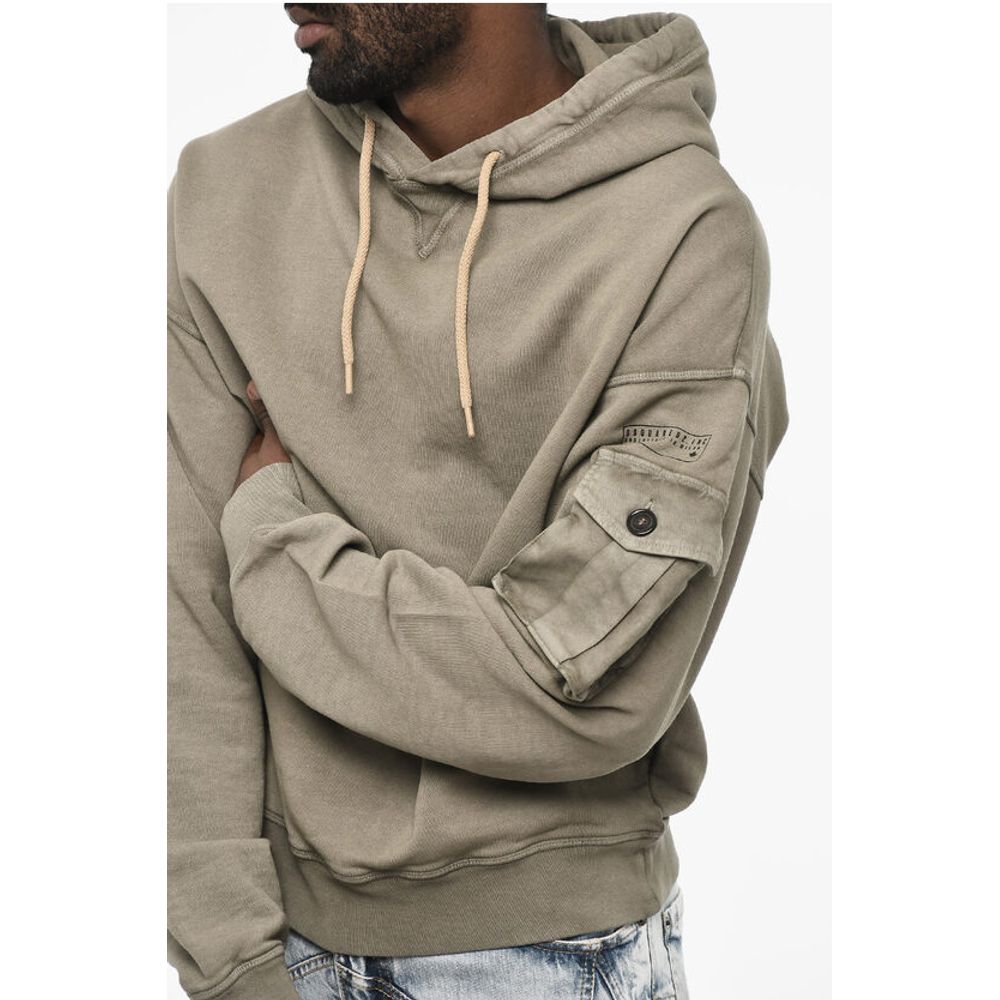 Dsquared² Cotton Hoodie with Breast Pocket Sleeve