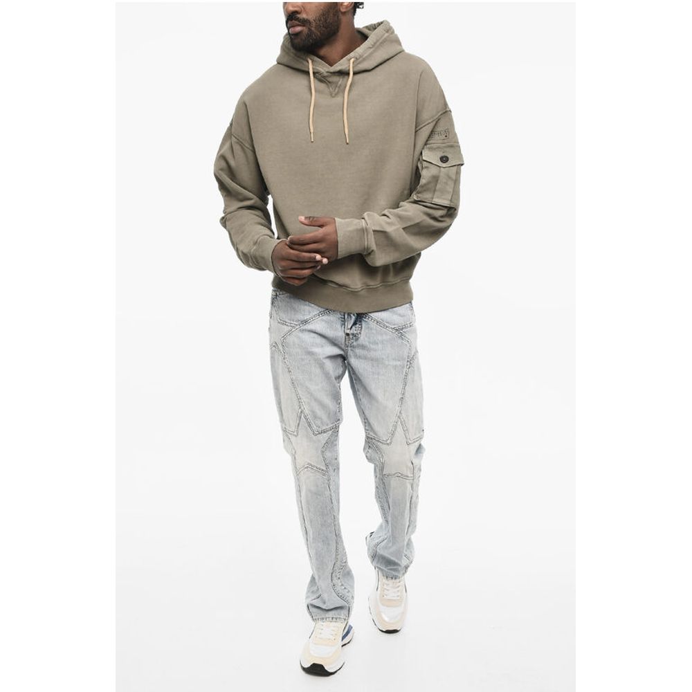 Dsquared² Cotton Hoodie with Breast Pocket Sleeve