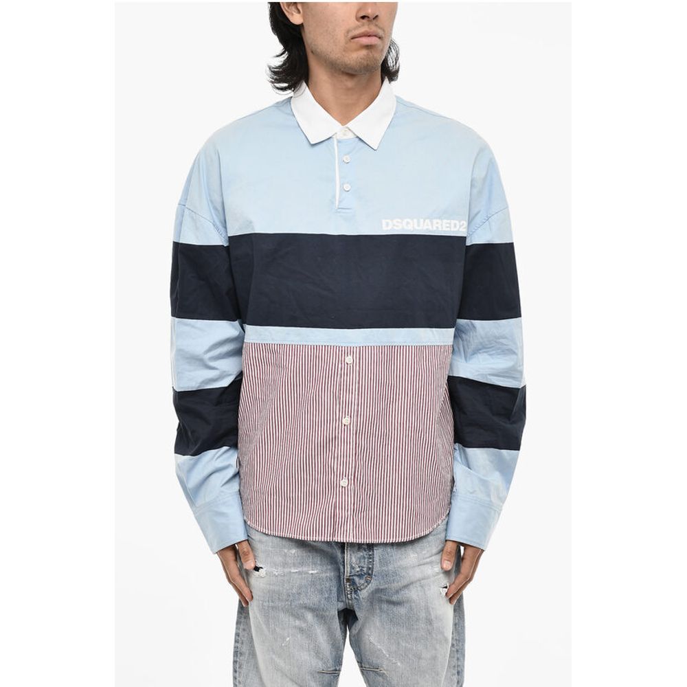 Dsquared² 3 Button Casual Shirt with Striped Hem