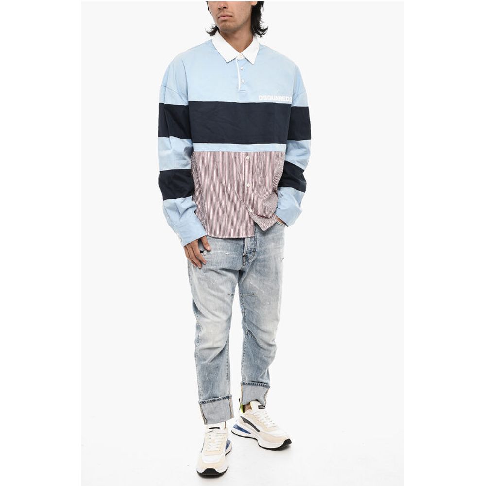Dsquared² 3 Button Casual Shirt with Striped Hem