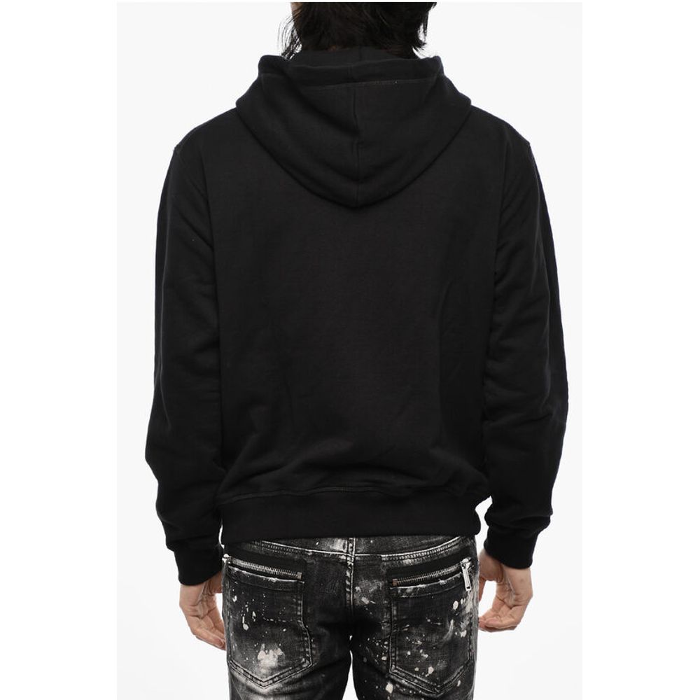 Dsquared² Cotton Sweatshirt with Zip Closure and Side Logo