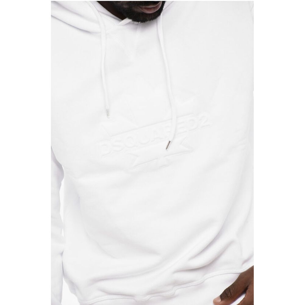 Dsquared² Solid Color Hoodie with Embossed Logo