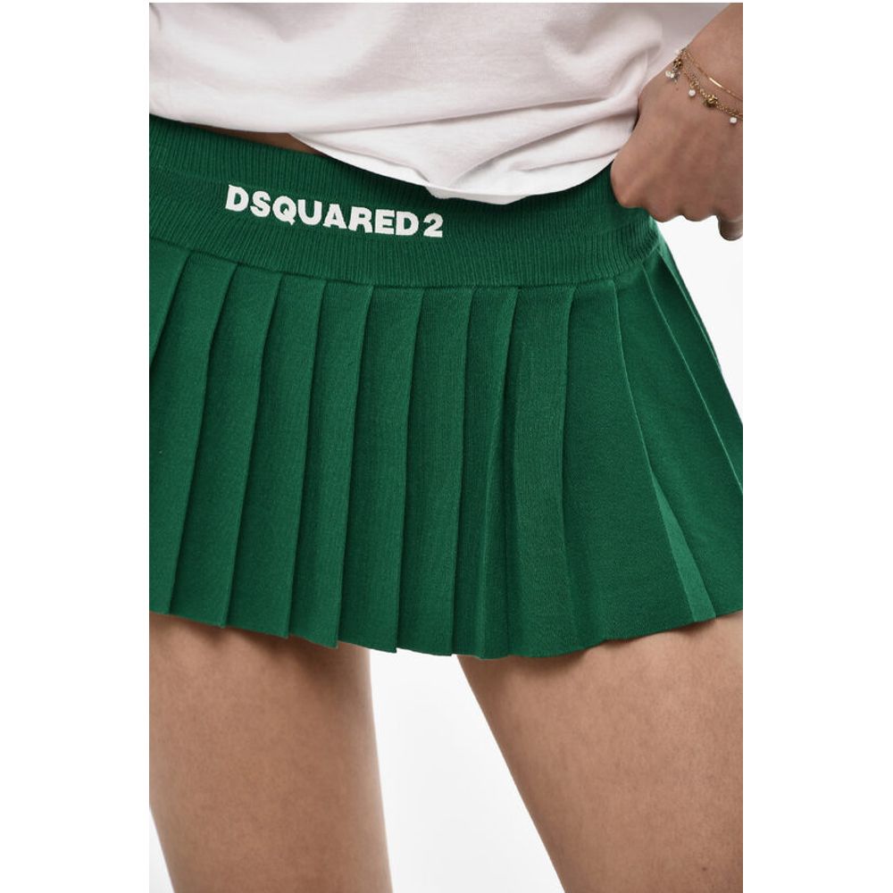 Dsquared² Pleated Mini Skirt with Logo
