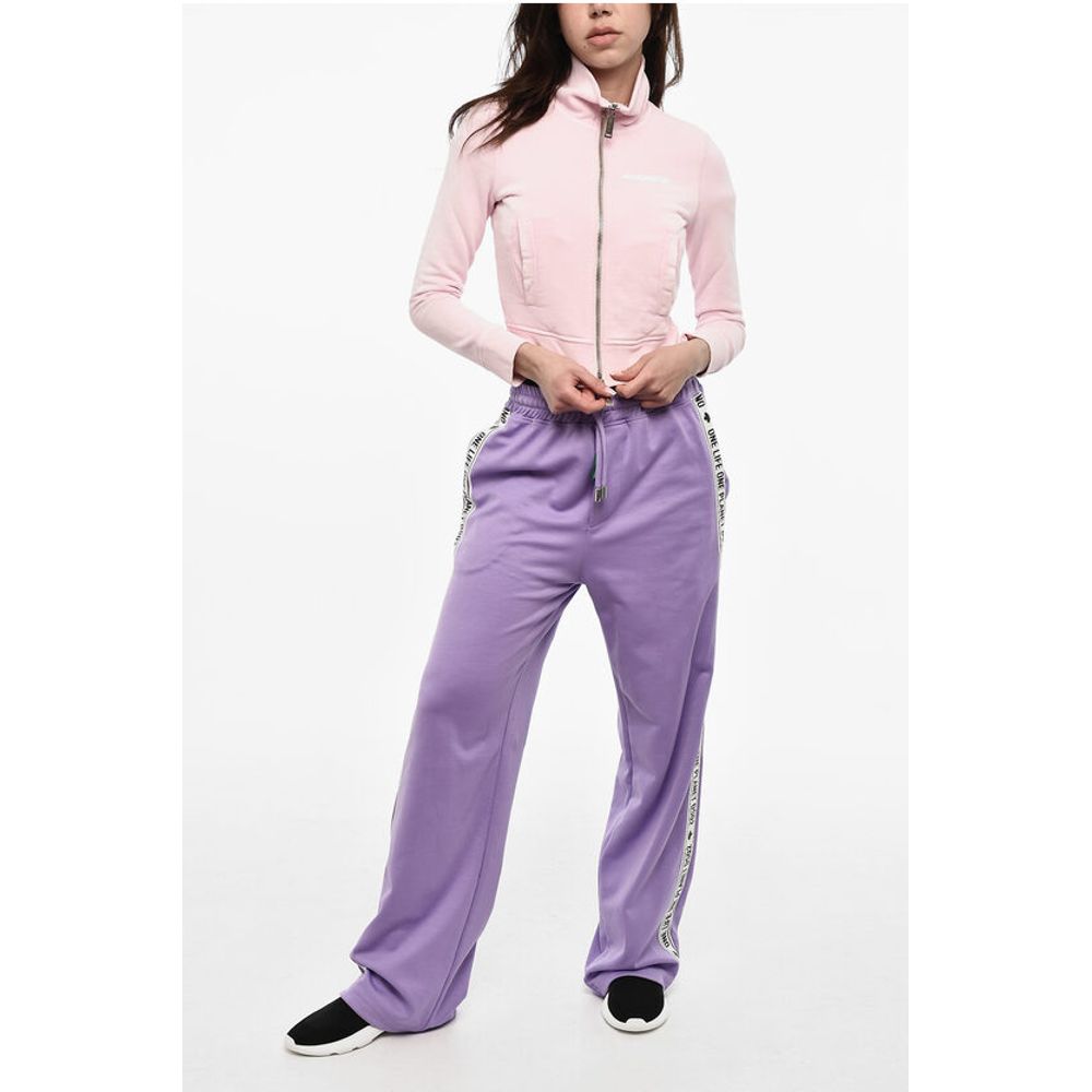 Dsquared² Brushed Cotton Cropped Zipped Sweatshirt