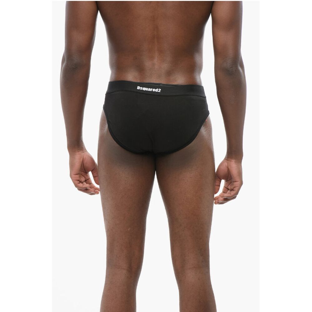 Dsquared² Cotton Blend Slip with Logoed Elastic Waistband