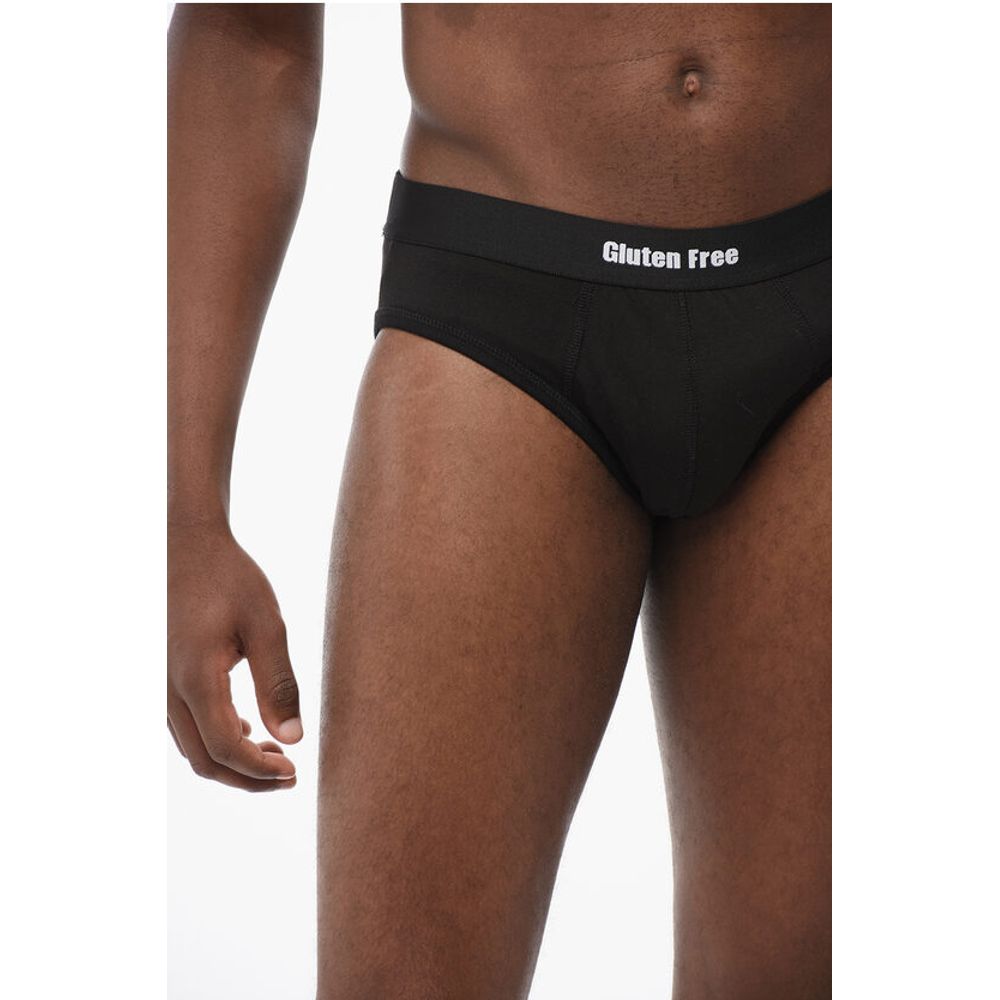 Dsquared² Cotton Blend Slip with Logoed Elastic Waistband