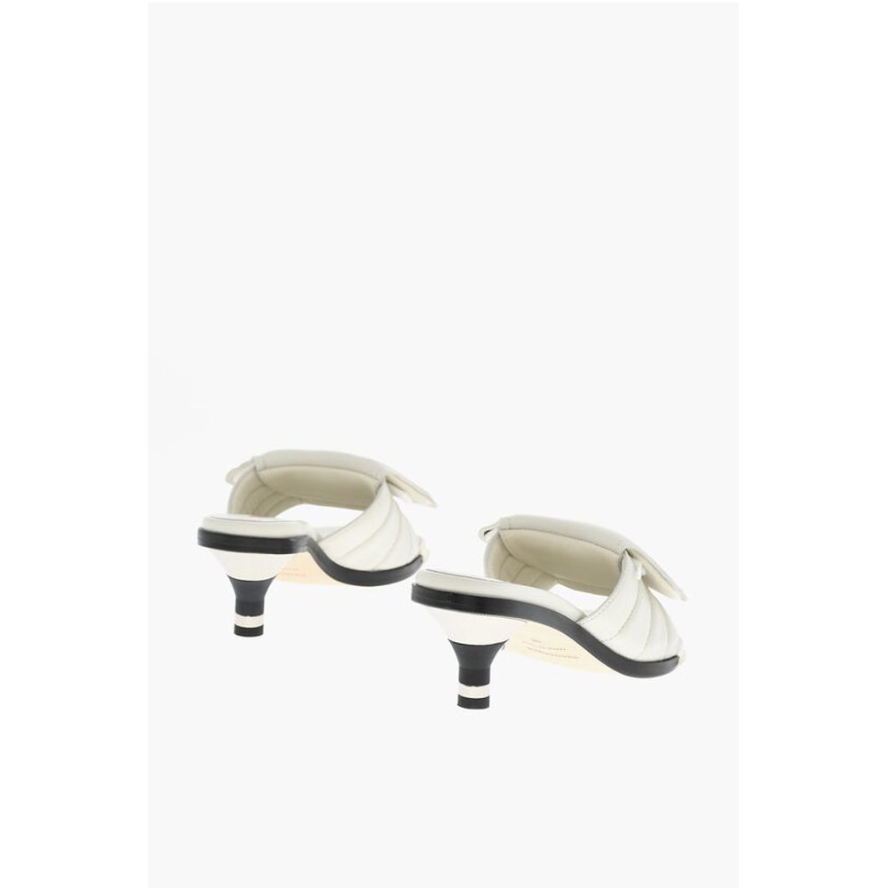 Dsquared² Leather SOCCER Mules With logo Print Heel 5 cm