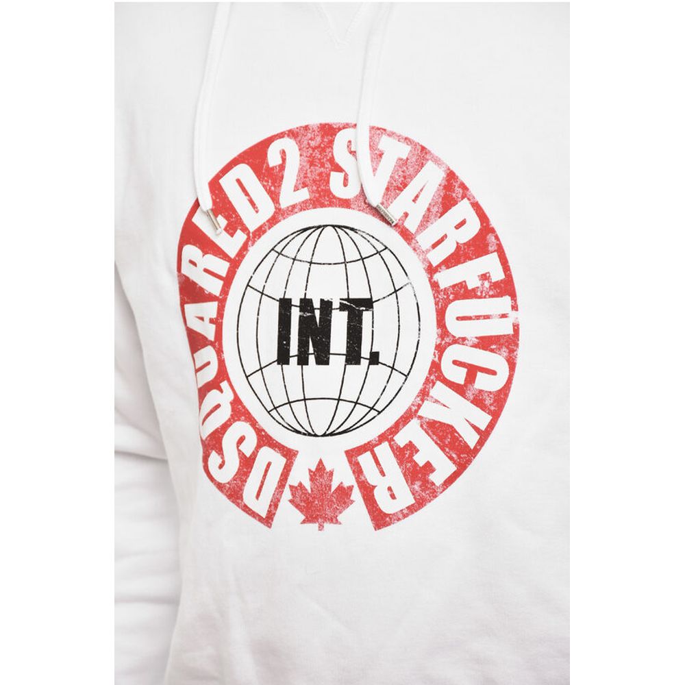 Dsquared² Cotton Hoodie With contrast Print
