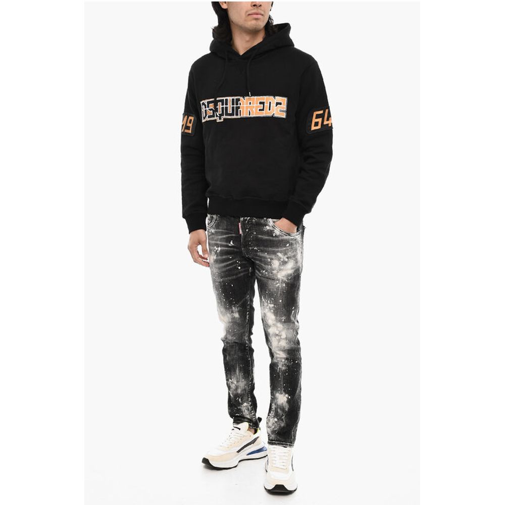 Dsquared² Cotton Hoodie with Embossed Logo