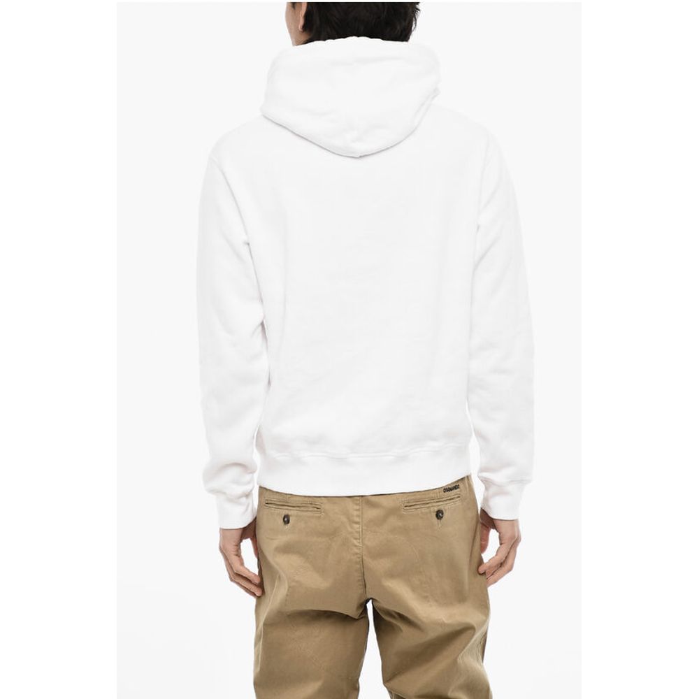 Dsquared² Fleeced-Cotton Crew-Neck Sweatshirt with Print