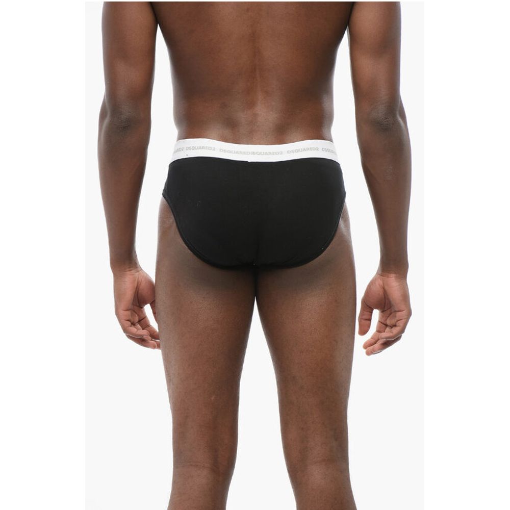Dsquared² Cotton Blend Slip with Logoed Elastic Waistband