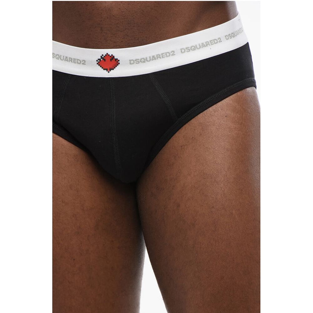 Dsquared² Cotton Blend Slip with Logoed Elastic Waistband