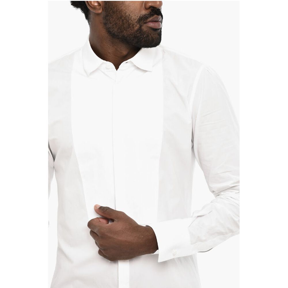 Dsquared² Poplin Cotton Shirt with Spread Collar