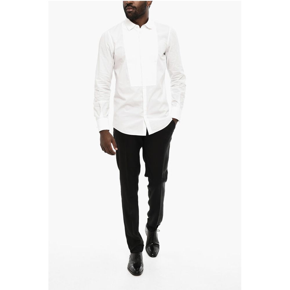 Dsquared² Poplin Cotton Shirt with Spread Collar