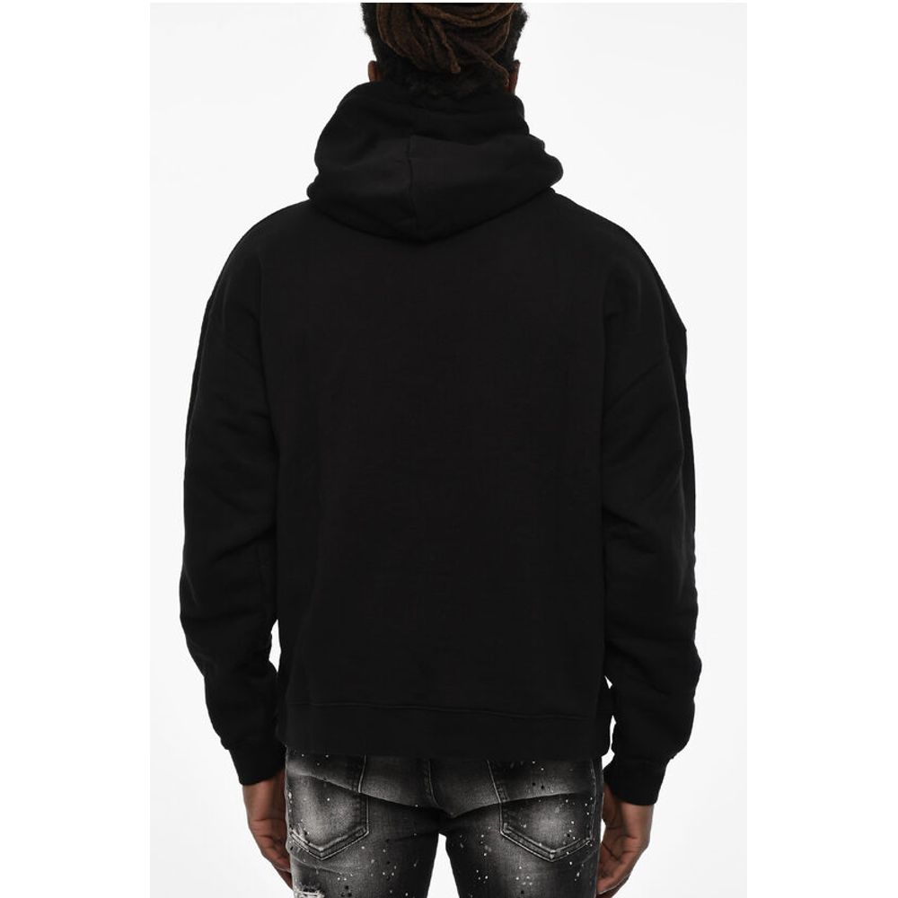 Dsquared² Cotton Hoodie with Gothic Print
