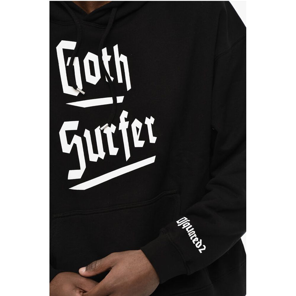 Dsquared² Cotton Hoodie with Gothic Print