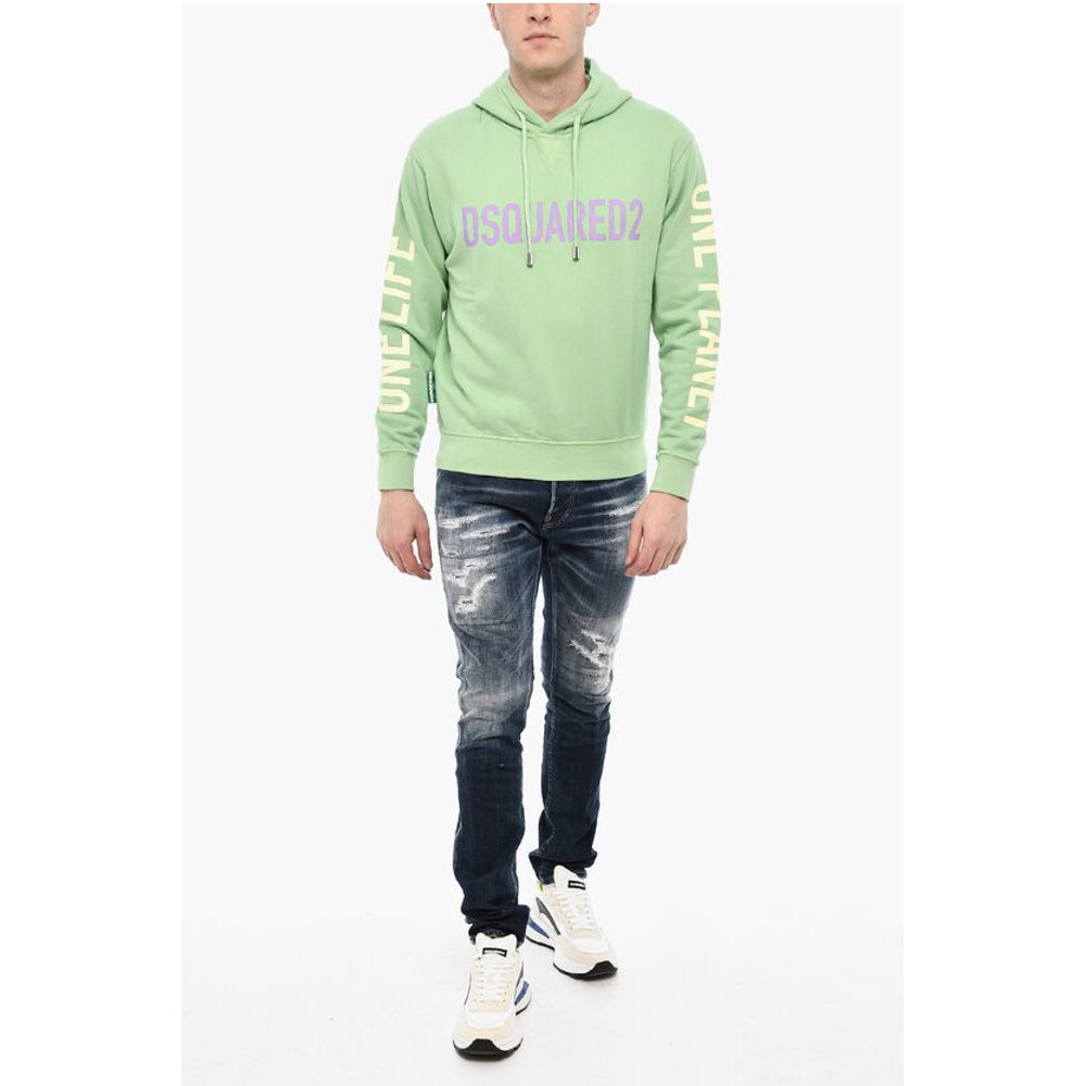 Dsquared² Cotton Hoodie with Prints